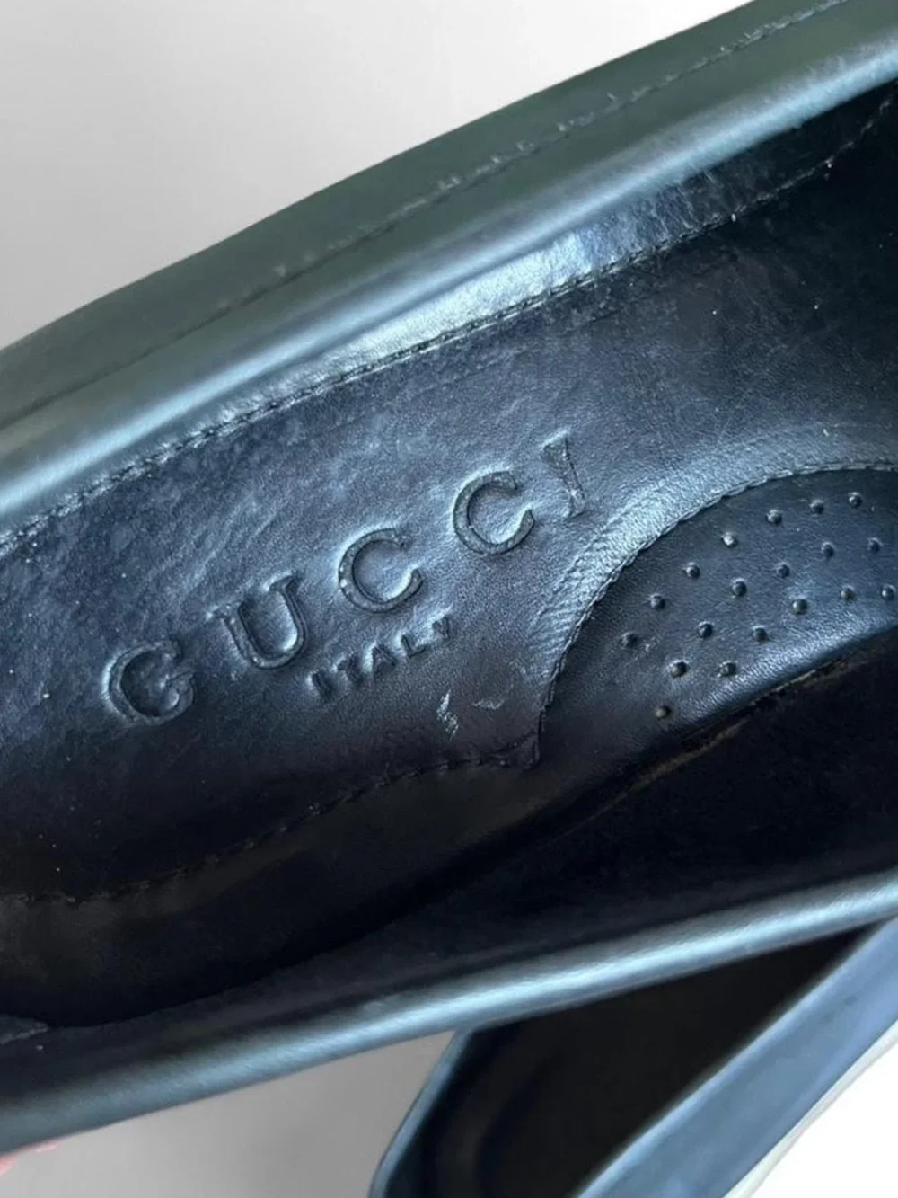 Gucci 1953 Blue And White Horsebit Leather Loafers Size 11 Men’s